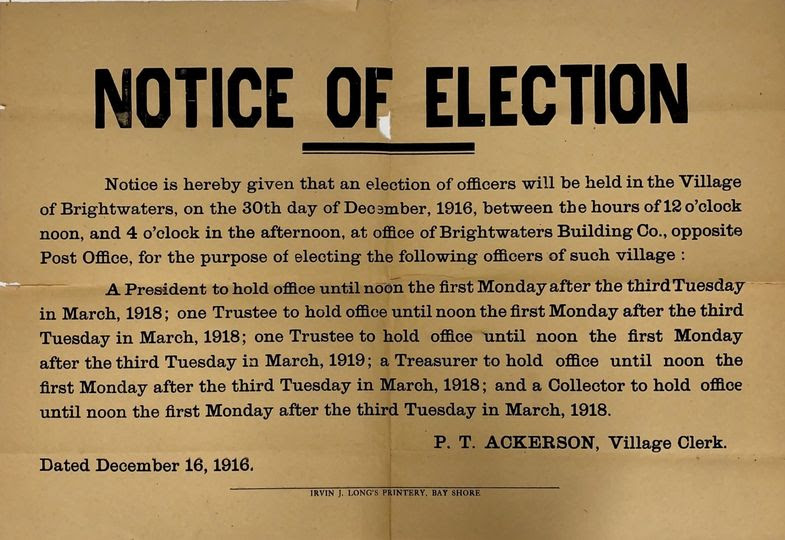 Happy Brightwaters’ Election Day!